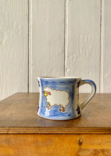 Load image into Gallery viewer, Small sponge ware mug with sheep
