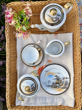 Load image into Gallery viewer, Beautifully decorated Japanese porcelain tea service by Hakusan
