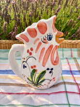 Load image into Gallery viewer, Mediterranean hand painted chicken jug
