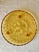 Load image into Gallery viewer, Amber glass raised platter
