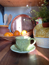 Load image into Gallery viewer, Bordallo Pinheiro vine leaf cup and saucer
