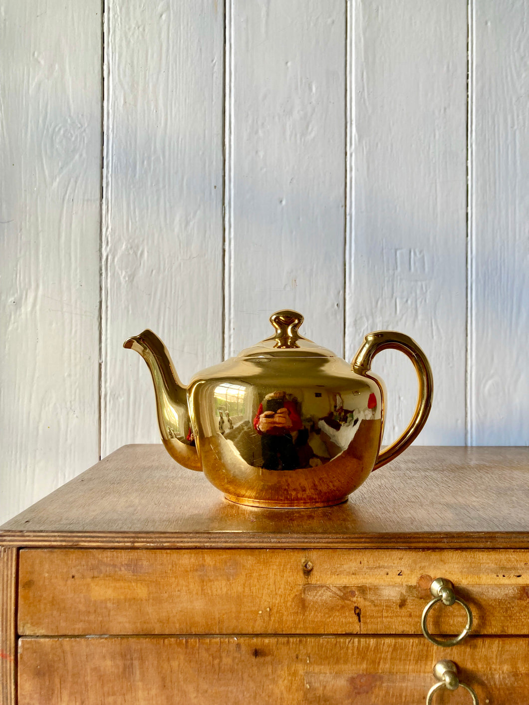 Royal Worcester Lustre Ware gold porcelain tea pot