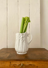 Load image into Gallery viewer, Elegant majolica white celery jug by Sylvac
