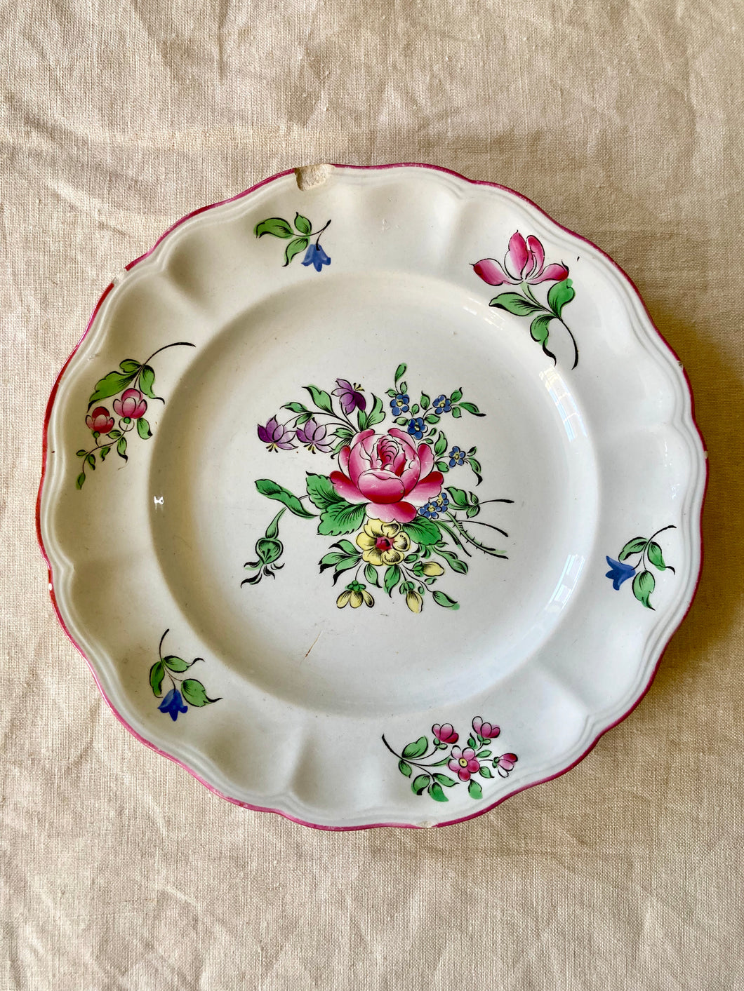 A set of 5 Luneville Faience dinner plates