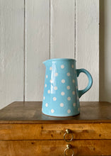 Load image into Gallery viewer, Vintage Laura Ashley Home pastel blue polka dot jug
