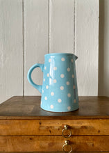 Load image into Gallery viewer, Vintage Laura Ashley Home pastel blue polka dot jug
