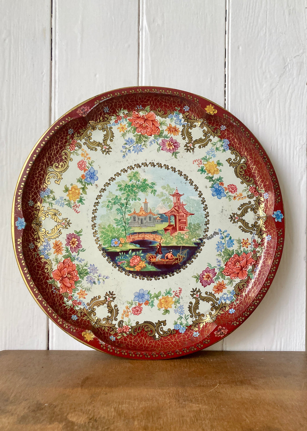 Vintage Daher Decorative Ware Oriental tray