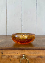 Load image into Gallery viewer, Amber bubble glass dish
