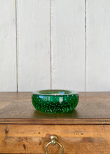 Load image into Gallery viewer, Green bubble glass tea light holder
