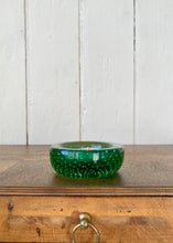 Load image into Gallery viewer, Green bubble glass dish

