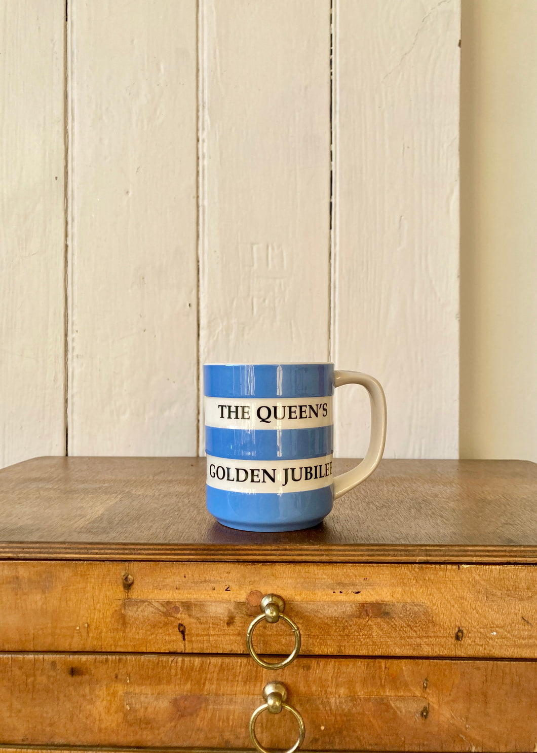 Cornish Blue - The Queen's Golden Jubilee mug - 1952-2002