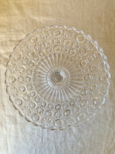 Load image into Gallery viewer, Pressed glass cake stand
