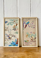 Load image into Gallery viewer, A pair of framed embroidered oriental-style panels
