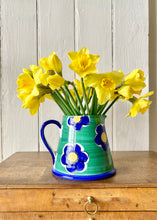 Load image into Gallery viewer, Italian blue and green daisy jug

