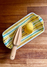 Load image into Gallery viewer, Italian hand painted striped nibbles dish
