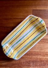 Load image into Gallery viewer, Italian hand painted striped nibbles dish
