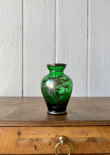 Load image into Gallery viewer, Small hand blown green glass vase
