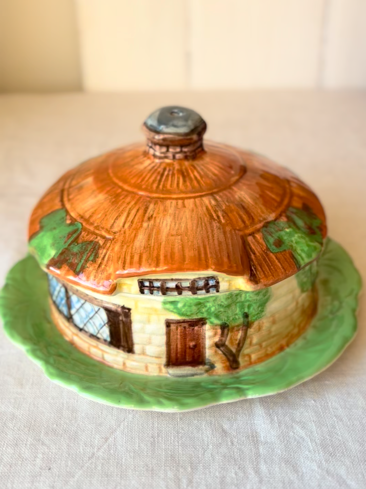 Beswick Ware thatched cottage covered dish