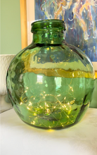 Load image into Gallery viewer, Large French Viresa green glass globe vase
