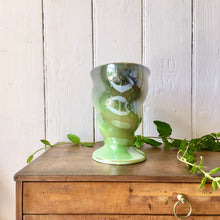 Load image into Gallery viewer, Maling Pottery - large green contoured Art Deco mantle vase
