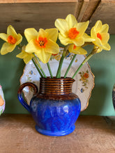 Load image into Gallery viewer, Langley pottery jug in blue and brown
