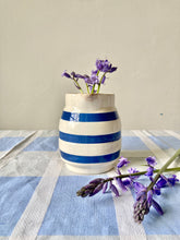 Load image into Gallery viewer, Staffordshire Ironstone Chef Ware blue and white stripe jug
