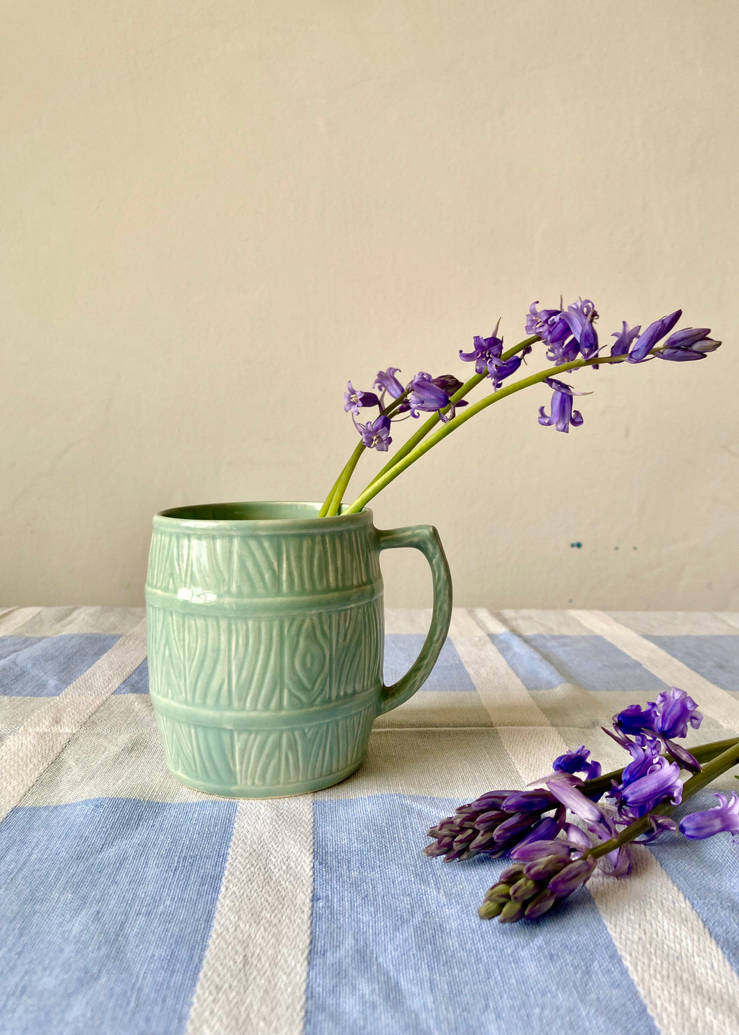 Sylvac barrel style mug in pastel blue