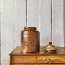 Load image into Gallery viewer, Portuguese salt glaze lidded pot

