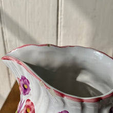 Load image into Gallery viewer, Large white fluted floral jug.
