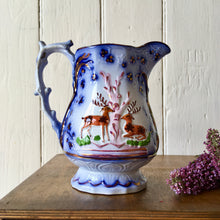 Load image into Gallery viewer, Victorian Sunderland Pottery Flo Blue Antique &#39;Epsom Cup&#39; Jug
