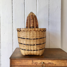 Load image into Gallery viewer, Vintage split bamboo and woven grass basket
