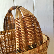 Load image into Gallery viewer, Vintage split bamboo and woven grass basket
