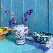 Load image into Gallery viewer, Portuguese blue and white hand painted vase
