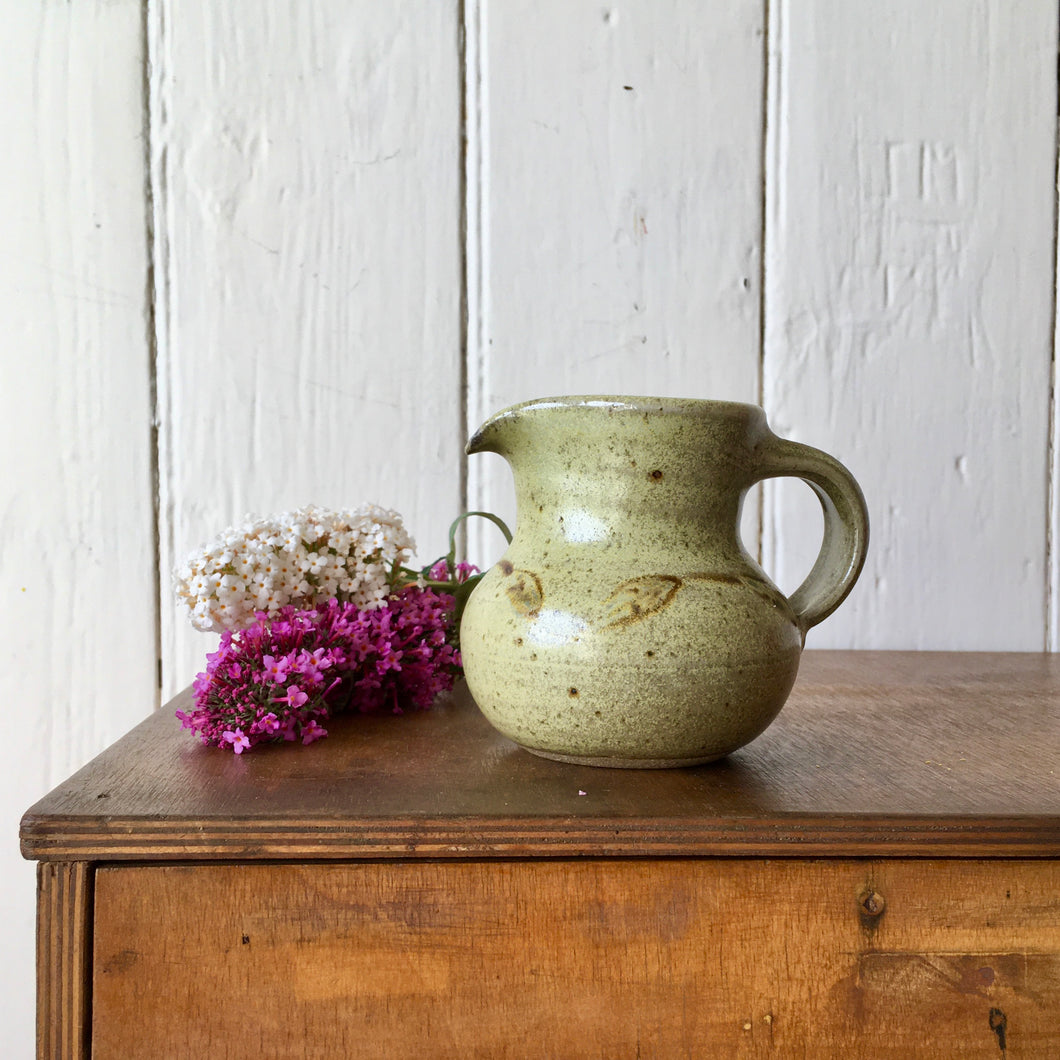 Hand-thrown studio pottery stoneware jug