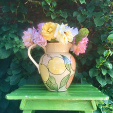 Load image into Gallery viewer, Large pale yellow hand painted jug
