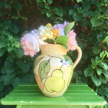 Load image into Gallery viewer, Large pale yellow hand painted jug
