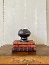 Load image into Gallery viewer, Dartmouth Pottery footed mantle vase in black lustre glaze
