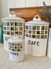Load image into Gallery viewer, A set of six French Art Deco ceramic storage jars

