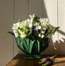 Load image into Gallery viewer, Green leaf Hyacinth Sylvac mantle vase
