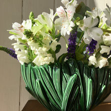 Load image into Gallery viewer, Green leaf Hyacinth Sylvac mantle vase
