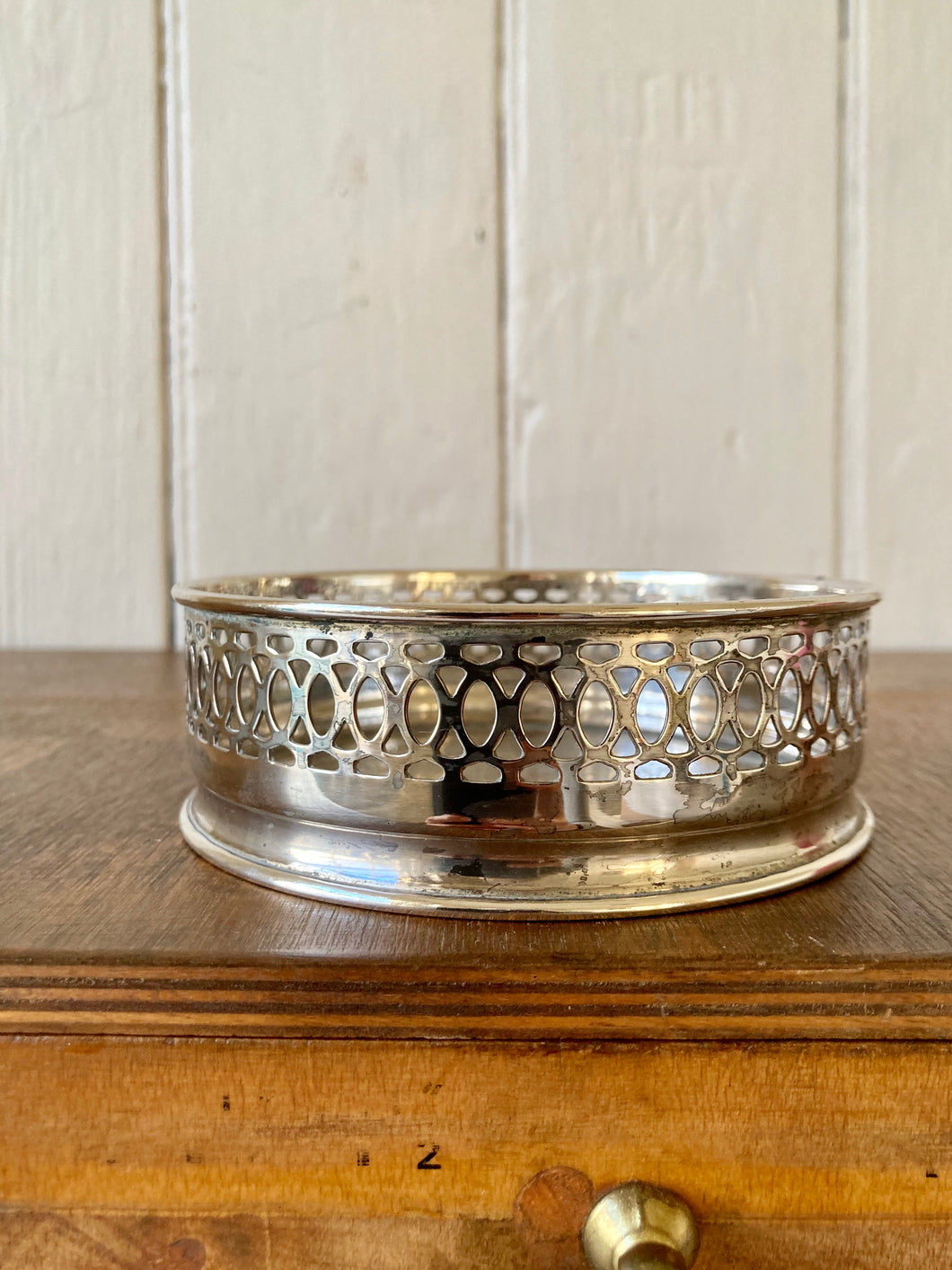 Silver plate wine coaster