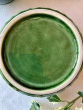 Load image into Gallery viewer, Green faux wicker basket style bowl
