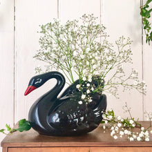 Load image into Gallery viewer, Mid-century black swan vase
