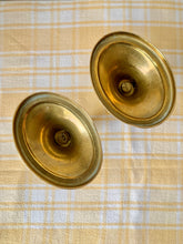 Load image into Gallery viewer, Pair of brass candlesticks with oval base
