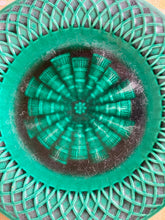 Load image into Gallery viewer, A pair of antique Minton green plates with geometric pattern
