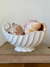 Load image into Gallery viewer, White scrolled shell mantle vase by Prices Bros.
