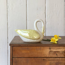 Load image into Gallery viewer, Belleek porcelain lustre swan
