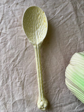 Load image into Gallery viewer, A leafy pale green spoon
