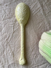 Load image into Gallery viewer, A leafy pale green spoon

