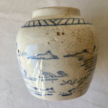 Load image into Gallery viewer, Chinese style stoneware ginger jar blue and white decoration
